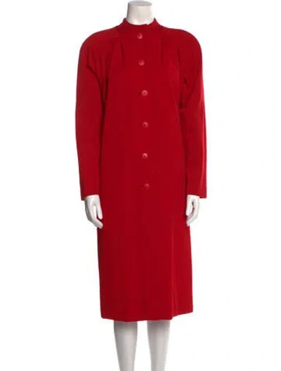 Pre-owned Pauline Trigere Vintage Midi Length Dress In Red