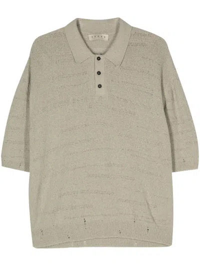 Paura Adam Cotton-blend Polo Shirt In Green