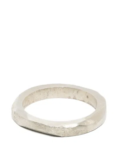 Paura Ara Anello Hammered-effect Ring In Silver