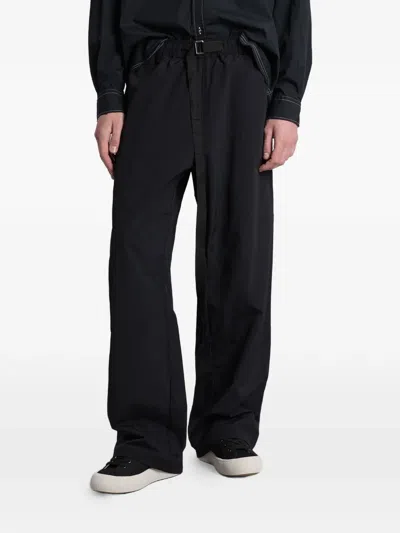 Paura Brooklyn Belted Elasticated-waistband Trousers In Black