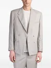 Paura Cassel Blazer In Taupe Wool In Neutrals