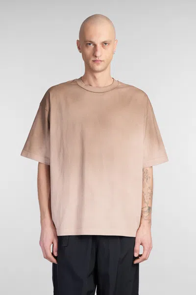 Paura Costa T-shirt In Brown Cotton In Pink