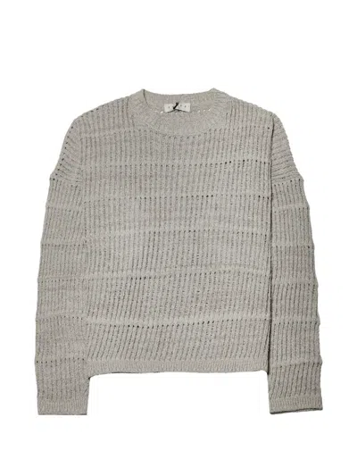 Paura Efesto Open-knit Sweatshirt In Gray