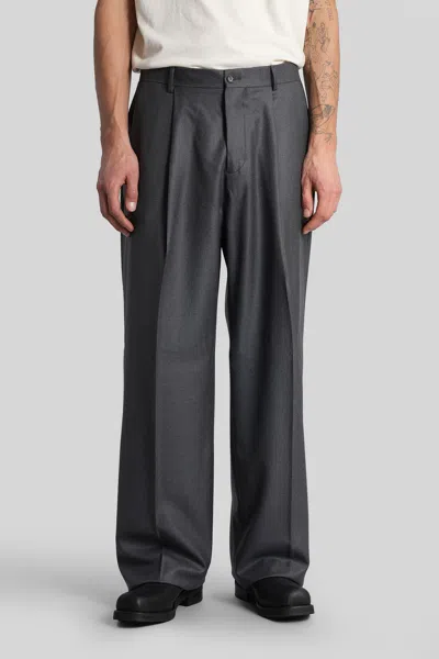 Paura Egon Pants In Grey Wool In Gray