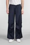 Paura Fan Pants In Blue Wool In Blue