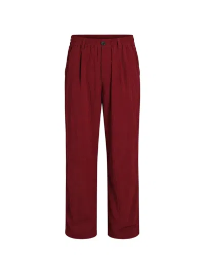 Paura Gerard Pleated Elasticated-waist Trousers In Red
