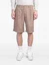 Paura Harrison Shorts In Brown Cotton In Neutrals