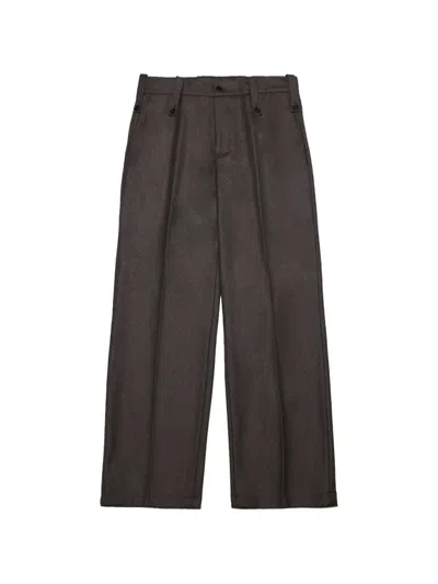 Paura Kyris Button Trousers In Brown