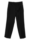 Paura Kyros Button-fastening Trousers In Black
