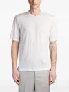 Paura Leyla T-shirt In Grey Cotton In 白色