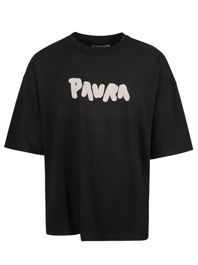 Paura Logo Oversized T-shirt In Black