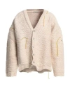 Paura Man Cardigan Ivory Size S Wool In Beige