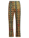 Paura Man Pants Orange Size L Viscose In Pattern