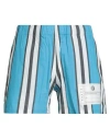 Paura Man Shorts & Bermuda Shorts Azure Size L Cotton, Lyocell In Blue