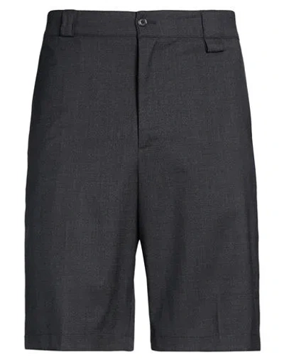 Paura Man Shorts & Bermuda Shorts Charcoal Size 34 Cotton In Blue