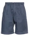 Paura Man Shorts & Bermuda Shorts Midnight Blue Size S Cotton, Elastane