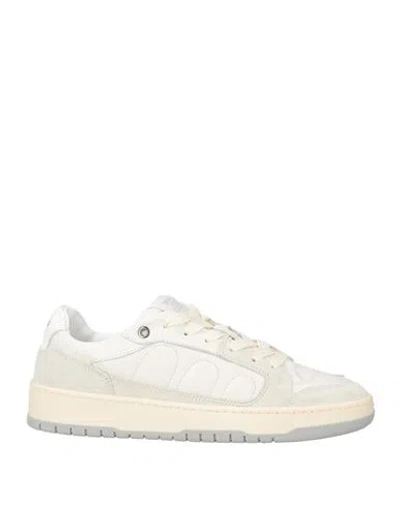 PAURA PAURA MAN SNEAKERS OFF WHITE SIZE 12 LEATHER, TEXTILE FIBERS