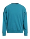 Paura Man Sweatshirt Azure Size M Cotton In Blue