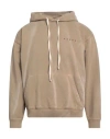 Paura Man Sweatshirt Camel Size L Cotton In Beige