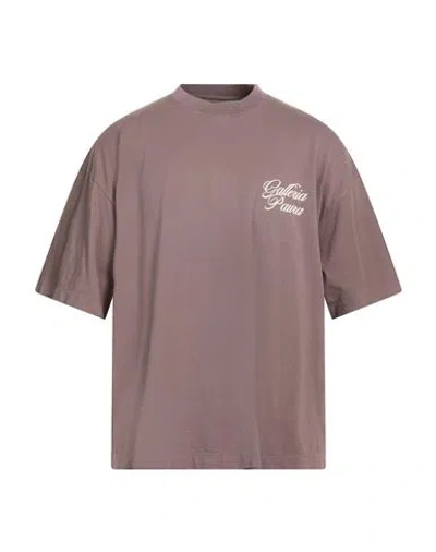 Paura Man T-shirt Plum Size L Cotton In Purple