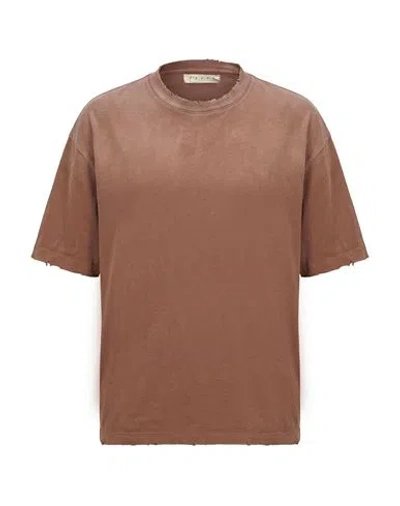 Paura Man T-shirt Light Brown Size Xl Cotton In Multi