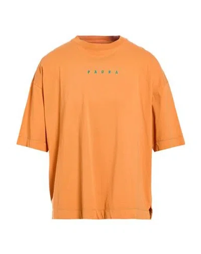 Paura Man T-shirt Mandarin Size L Cotton In Orange