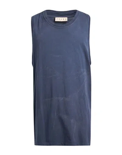 Paura Man T-shirt Navy Size Xl Cotton In Blue