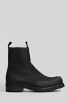 Paura Nessuno Low Boot Ankle Boots In Black Leather In Black