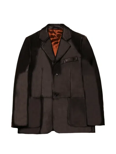 Paura Pocket Blazer In Brown