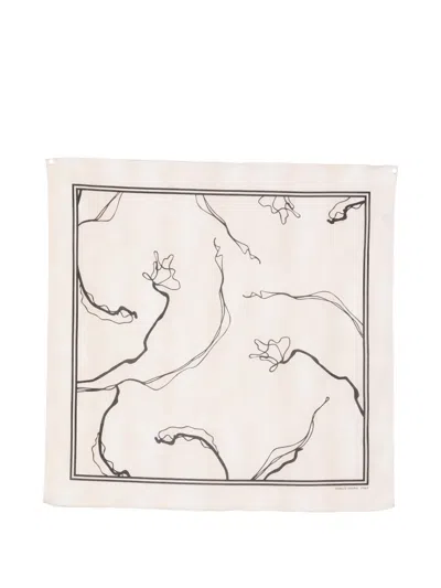 Paura Printed Scarf In Neutral