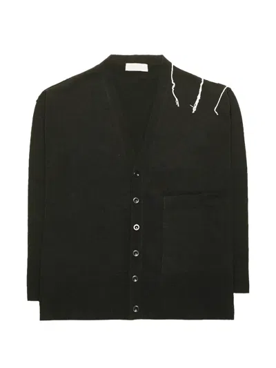 Paura Rimini Patch-pocket Cardigan In Black