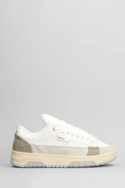 Paura Santha 1 Cut Trainers In White Nylon