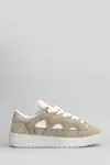 Paura Santha 1 Total Sneakers In Taupe Suede