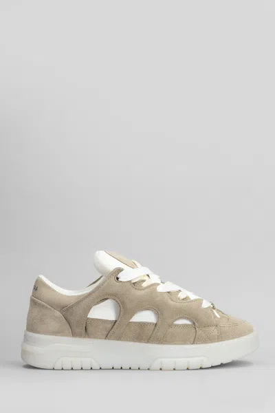 Paura Santha 1 Total Trainers In Taupe Suede