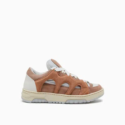 Paura Panelled Lace-up Sneakers In Neutrals