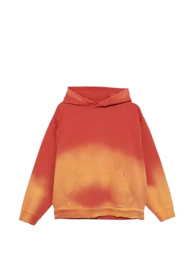 Paura Santi Distressed Hoodie In Red