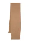 Paura Ribbed-edge Virgin Wool Scarf In Brown
