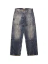 Paura Sofian Panelled Jeans In Blue