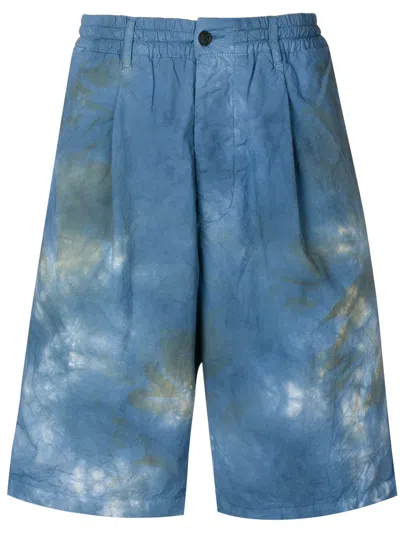 Paura Tie-dye Bermuda Shorts In 蓝色