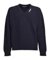 Paura Venezia V-neck Sweater In Blue Wool