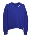 Paura Pullover Venezia V-neck In Royal Blue Wool In Blue