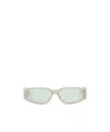 Paura Vegas Rectangle-frame Sunglasses In White