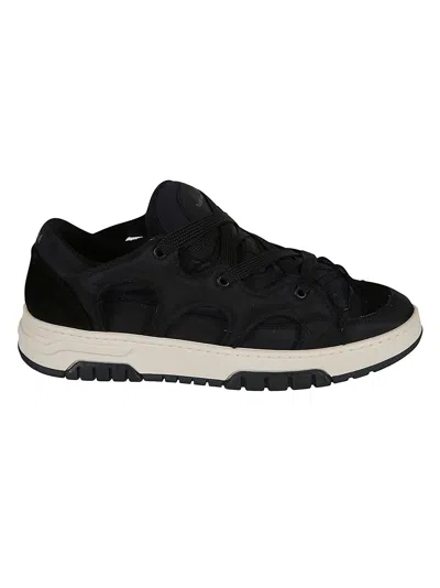 Paura Velvet Logo Trainers In Black