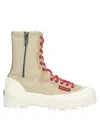 Paura X Superga Ankle Boots In Beige