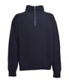 Paura Helsinki Sweater In Blue Wool With Zip