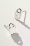 Pave The Way Lock In Your Superpower Stud Earrings In Silver