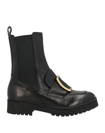 Pavin Woman Ankle Boots Black Size 7 Leather