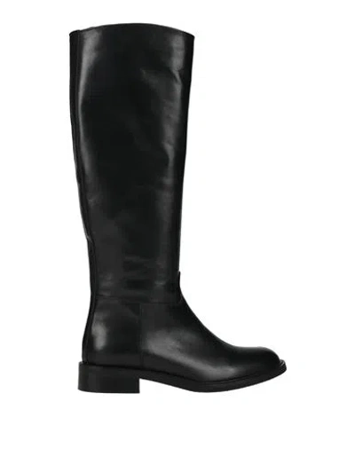 Pavin Woman Boot Black Size 7.5 Leather In Multi