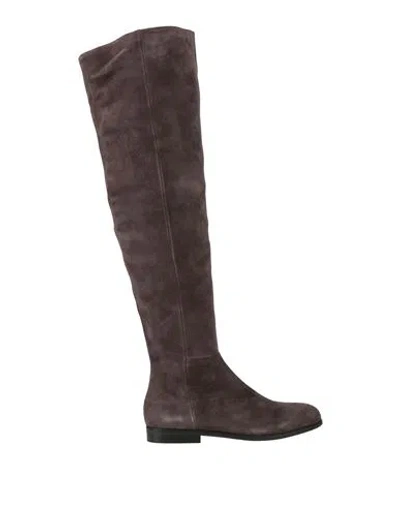 Pavin Woman Boot Taupe Size 6.5 Leather In Gray