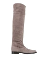 Pavin Woman Boot Taupe Size 7 Leather In Gray